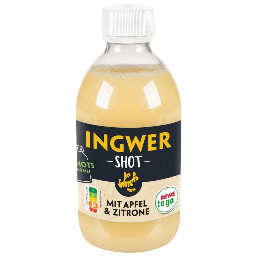 REWE to go Ingwer Shot mit Apfel & Zitrone 300ml